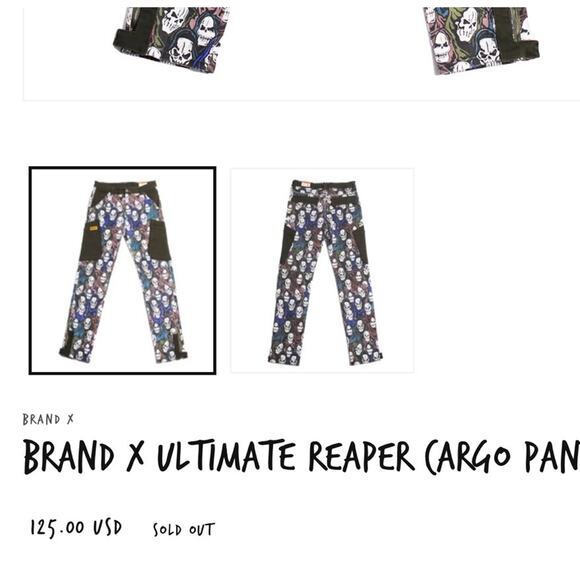 NEW - BRAND X ULTIMATE REAPER CARGO PANTS Size 28 - Skeletor He-Man Jeans MOTU - Picture 8 of 10